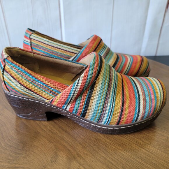 BOC, Born Concept Women’s Clog Shoes, Sz 8M, Nadiyya Boho Multi Color Stripe - Picture 4 of 10